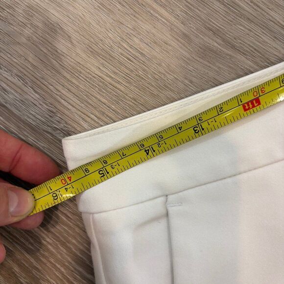 STEFANEL White Stretchy Trousers Pants sz 8 - Picture 8 of 8